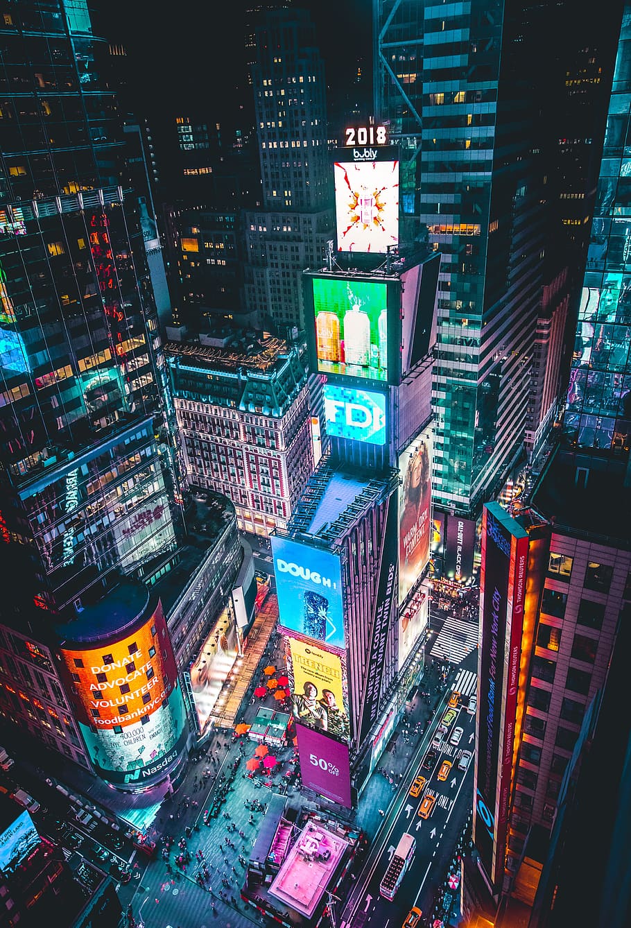 Time Square, New York, times square, city, cityscape, building