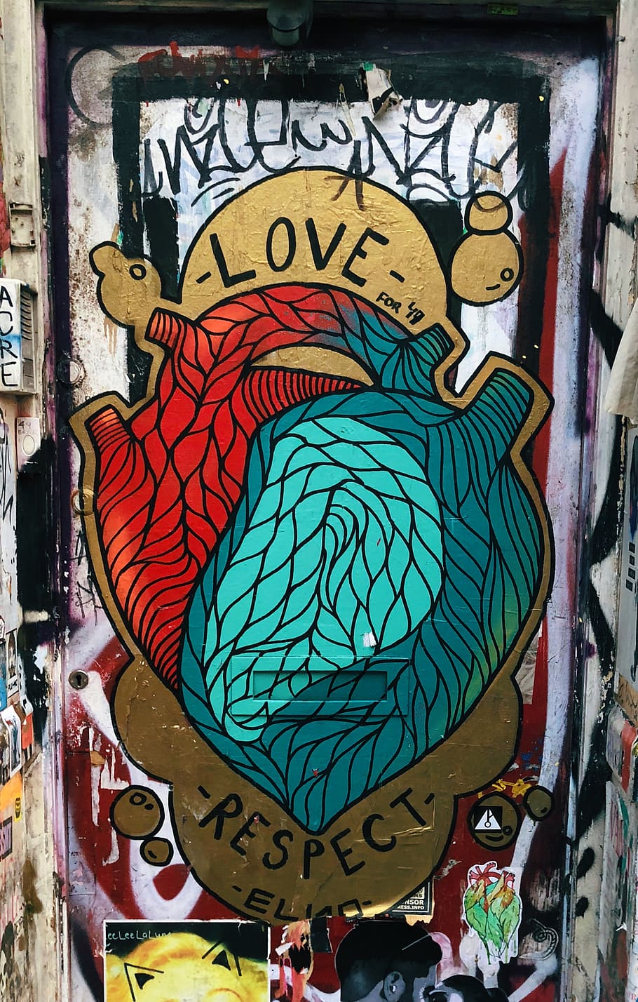 graffiti love heart drawings