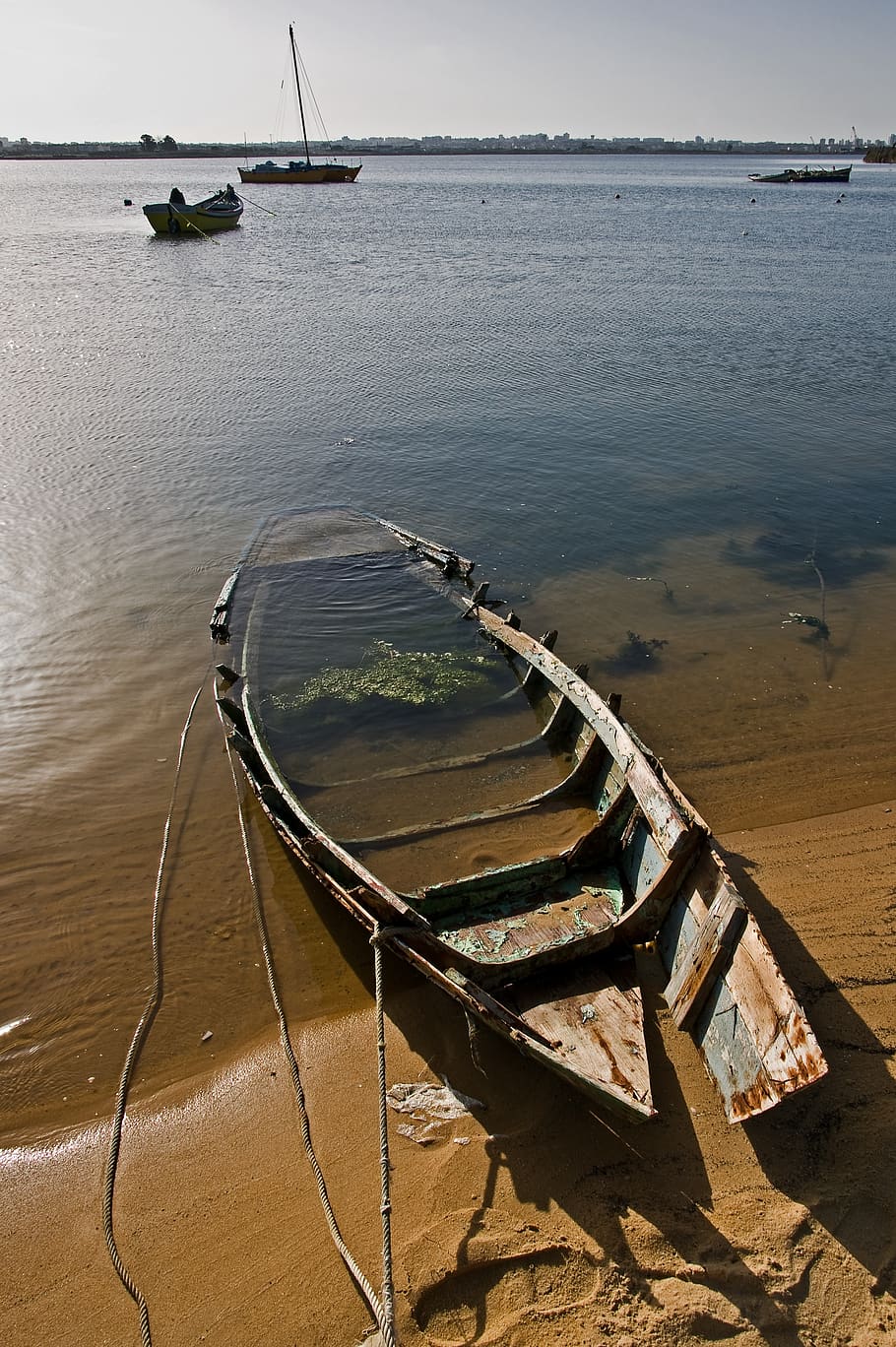 boat, sinq, water, transportation, mode of transportation, sea HD wallpaper