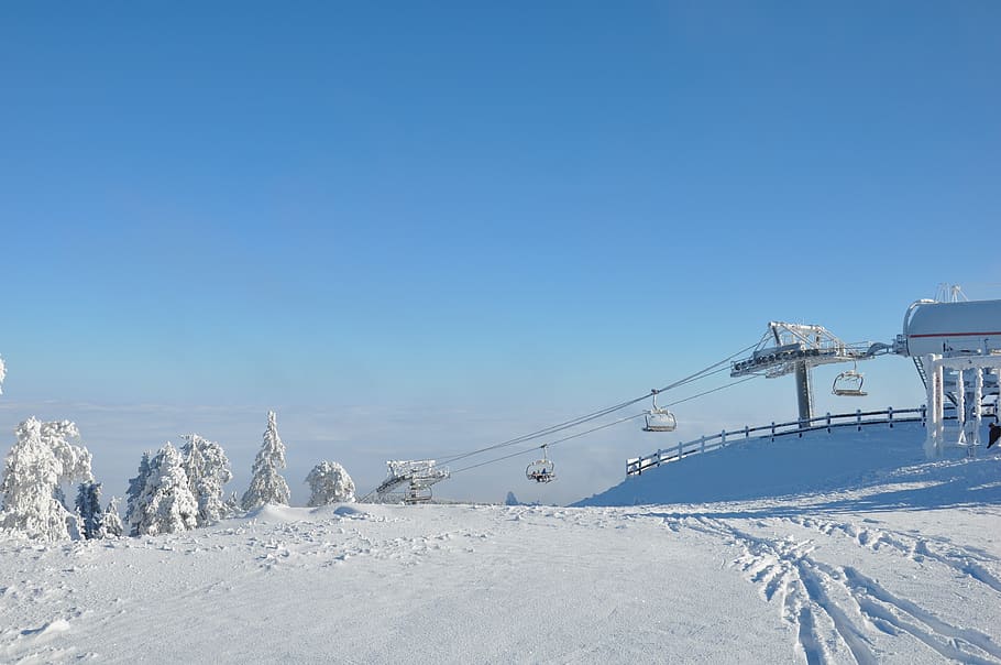 winter, snow, landscape, cold temperature, sky, blue, beauty in nature HD wallpaper