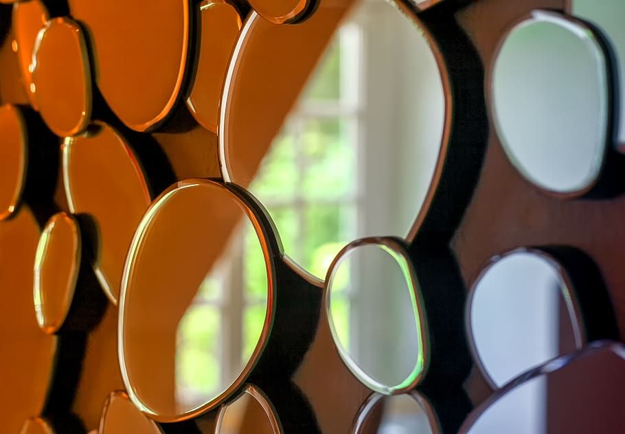 mirror, modern, art, technology, detail, close up, mirroring HD wallpaper