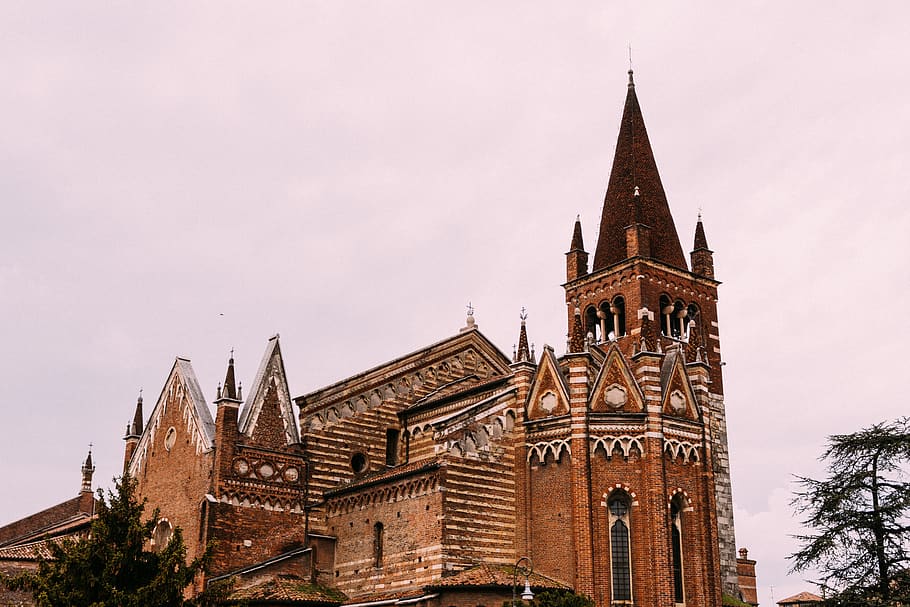 brown church, architecture, building exterior, built structure HD wallpaper