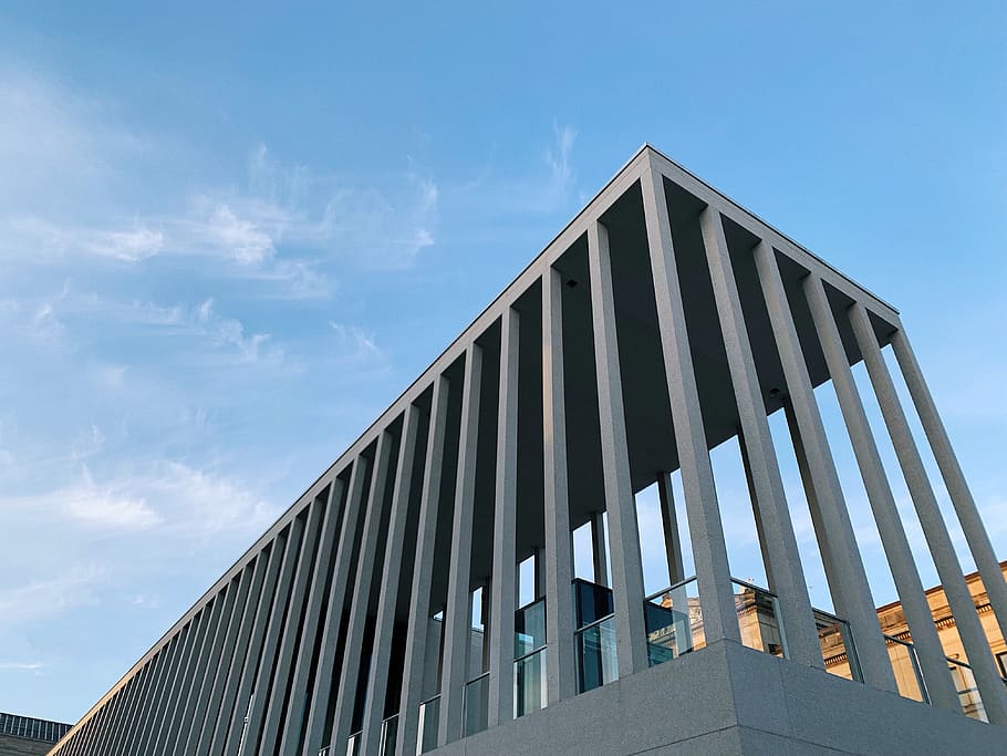 office building, triangle, bridge, tall, architecture, germany HD wallpaper