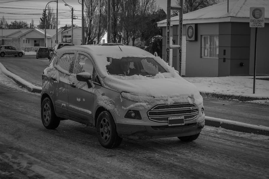 snow, auto, ford, winter, vehicle, cold, ice, landscape, frozen HD wallpaper