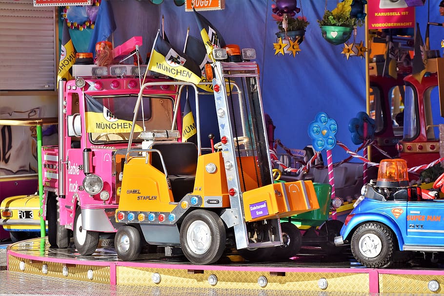 carousel, auto, children car, carousel auto, folk festival