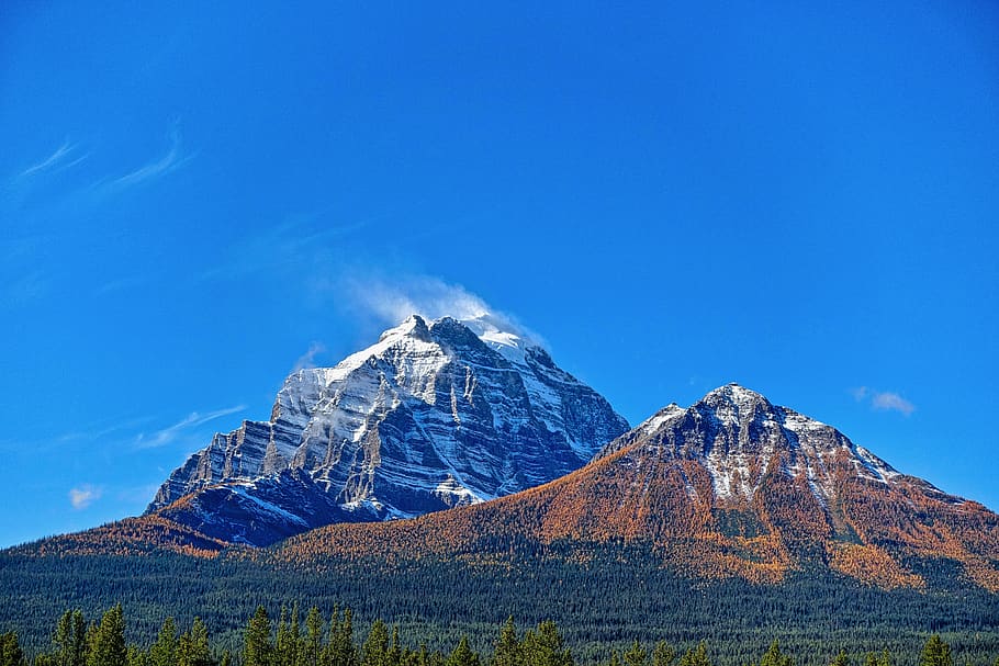 peak, mountain, top, landscape, snow, scenic, outdoor, summit HD wallpaper