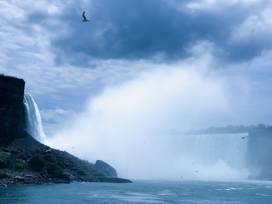 united states, niagara falls, waterfall, sea, beauty in nature HD wallpaper