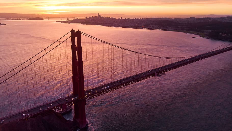 Golden Gate Bridge, building, suspension bridge, mill valley HD wallpaper