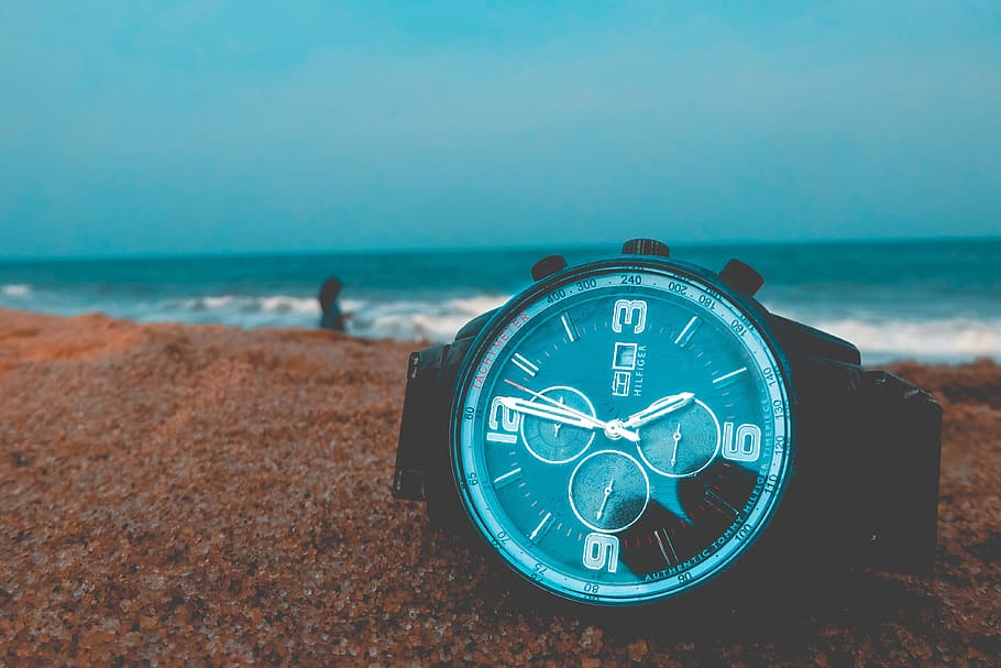 Watch on Coast, various, clock, time, sea, beach, land, water HD wallpaper
