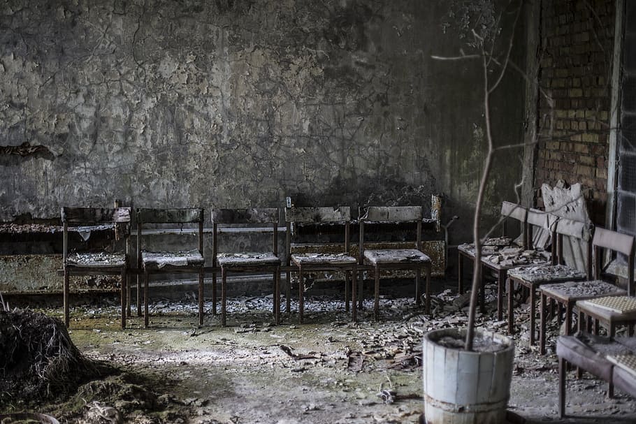 Brown Chairs Inside a Room, abandoned, abandoned building, architecture HD wallpaper