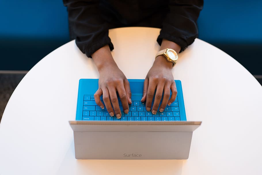Person Typing on a Laptop, business, computer, hands, keyboard HD wallpaper