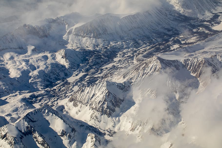 snow covered mountains, winter, cold temperature, beauty in nature HD wallpaper