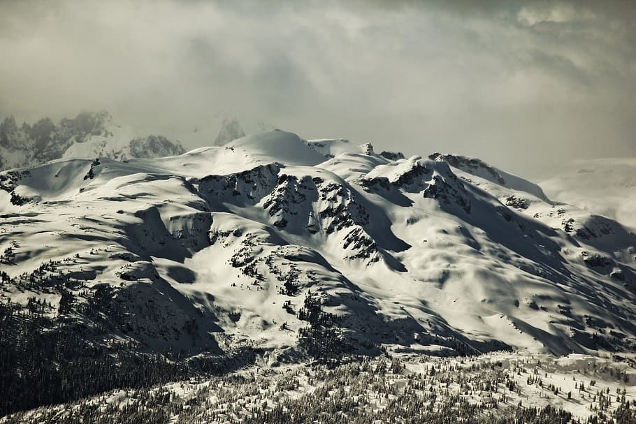 mountain peak during daytime, nature, snow, outdoors, glacier HD wallpaper