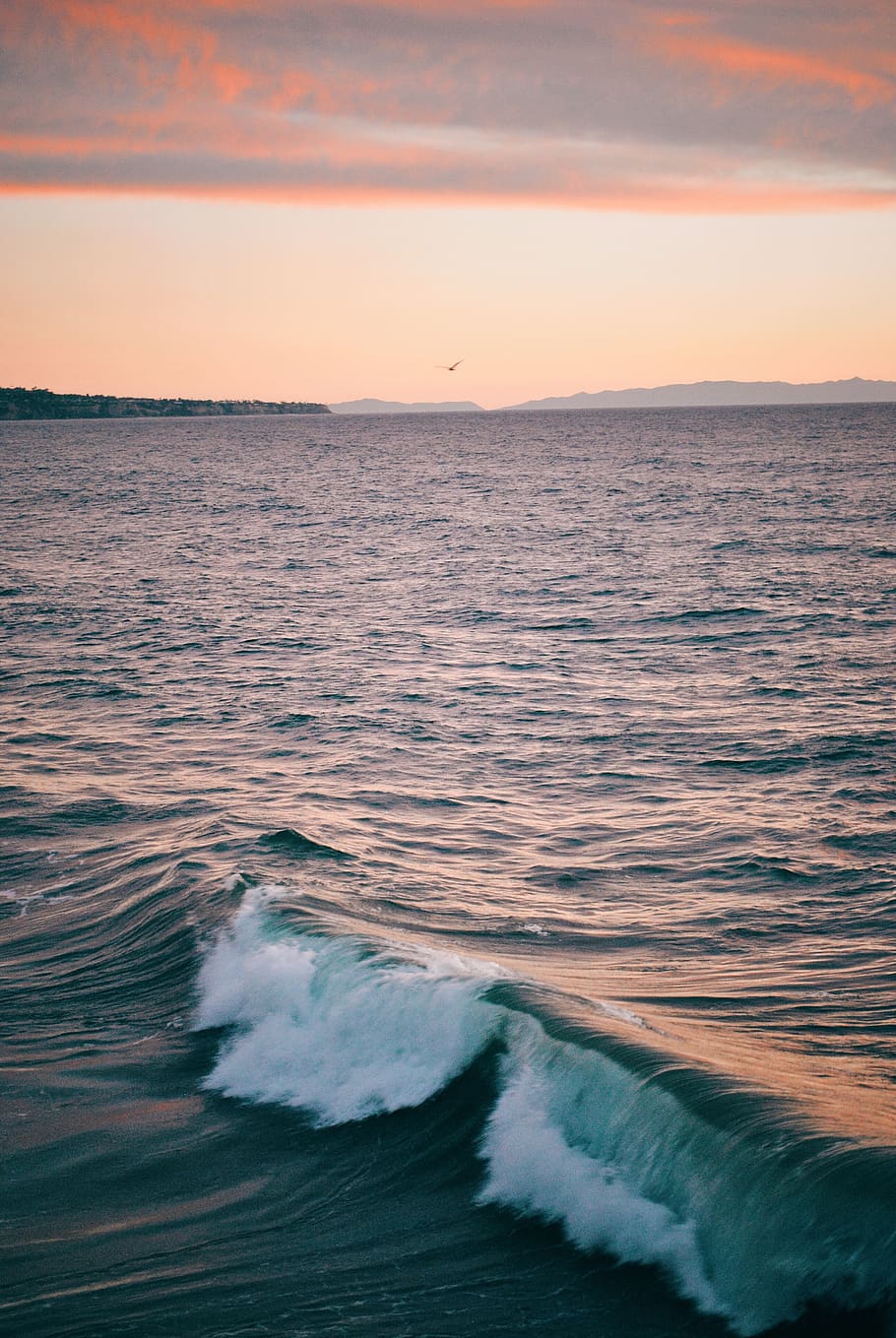 sea waves during daytime, sunset, sky, water, beauty in nature HD wallpaper