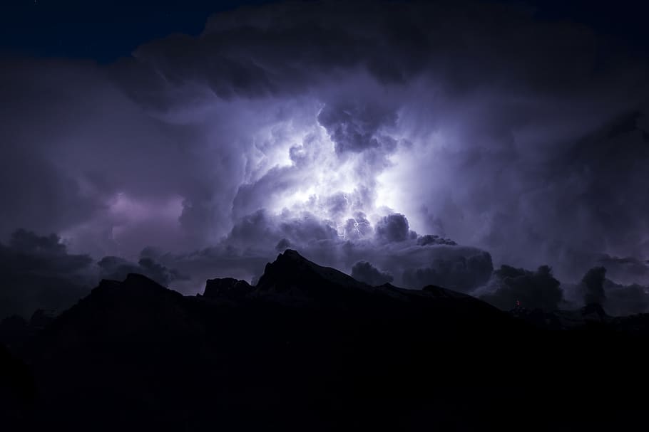 sky, dark, clouds, cloudy, rain, storm, lightning, night, cloud - sky HD wallpaper