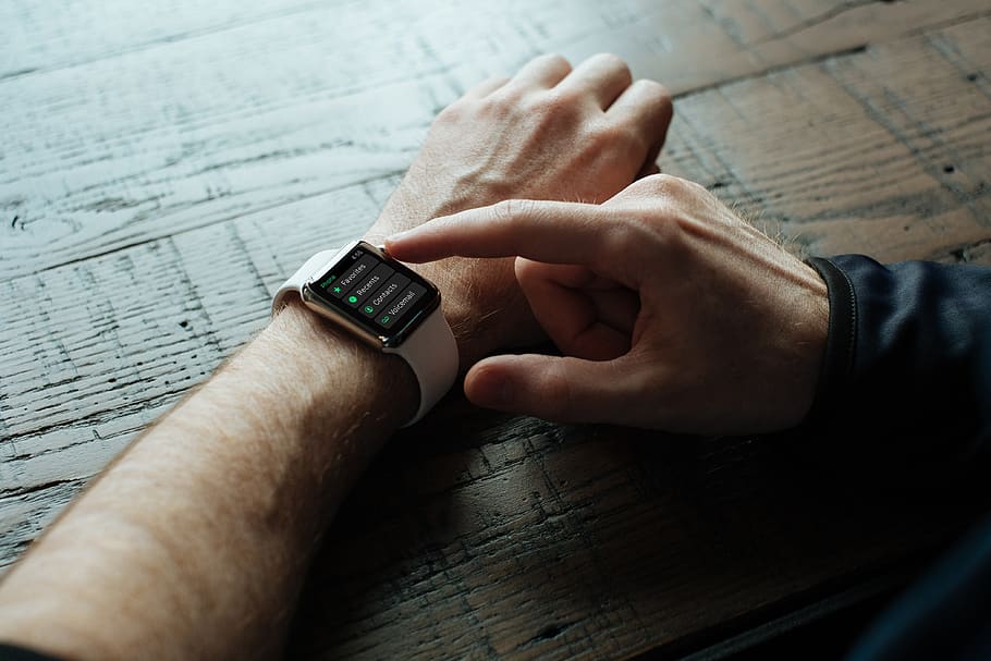 person touching Apple watch, technology, human, people, screen HD wallpaper