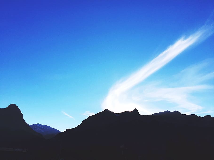 canada, banff, silhouette, open, cloud, sky, mountain, beauty in nature HD wallpaper