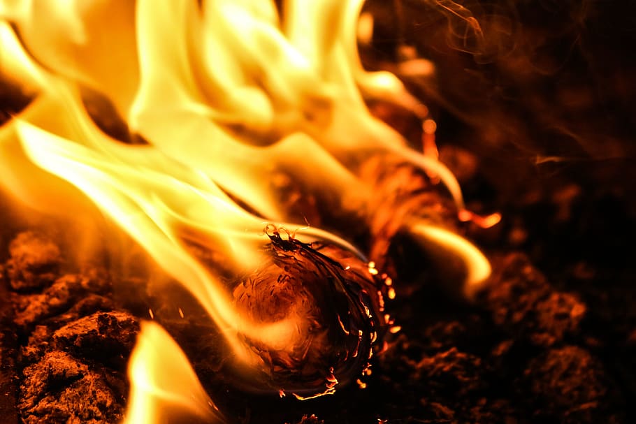 macro, close up, immersive, flame, smoke, fire, heat - temperature HD wallpaper
