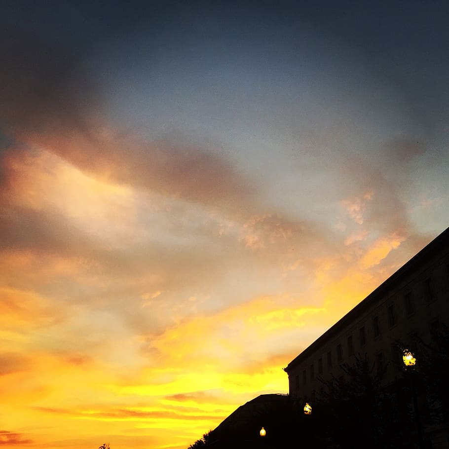 united states, covington, sky, cloud - sky, sunset, architecture HD wallpaper