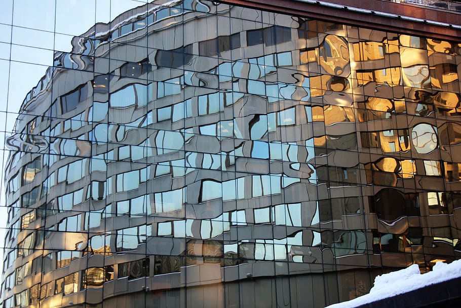architecture, house, reflection, building, city, the property HD wallpaper