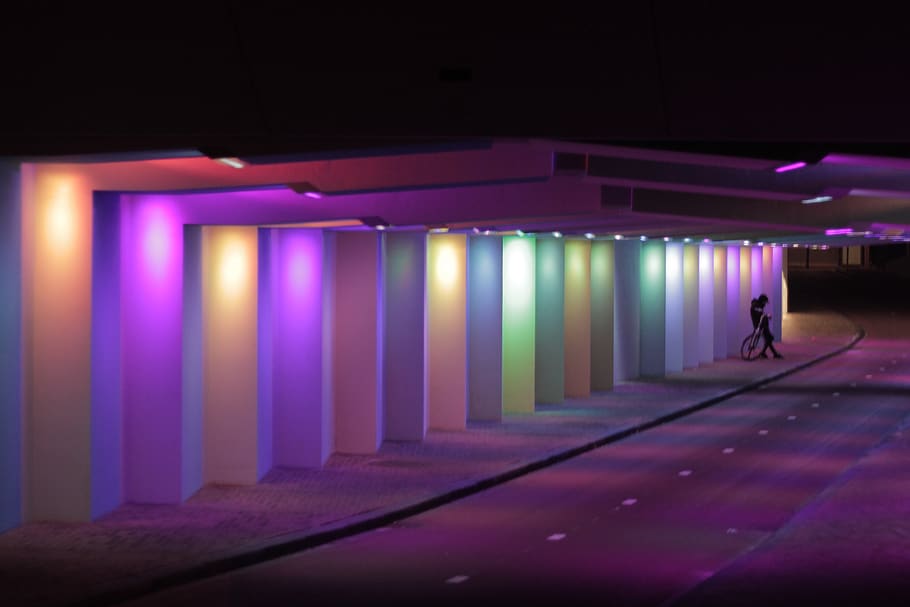netherlands, zutphen, light, overpass, zuthpen, dutch, night HD wallpaper