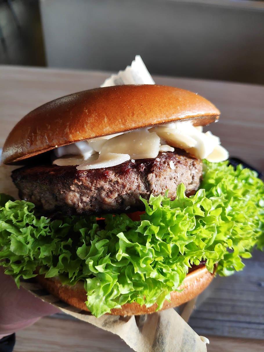 burger, salad, green, beef, cheese, sandwich, food and drink HD wallpaper