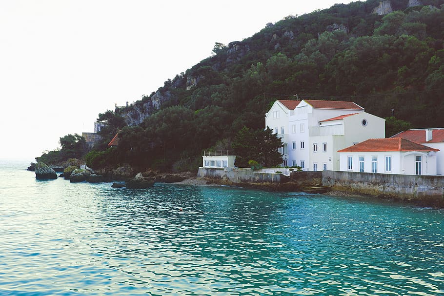 portugal, portinho da arrábida, water, green, sea, Setúbal, HD wallpaper