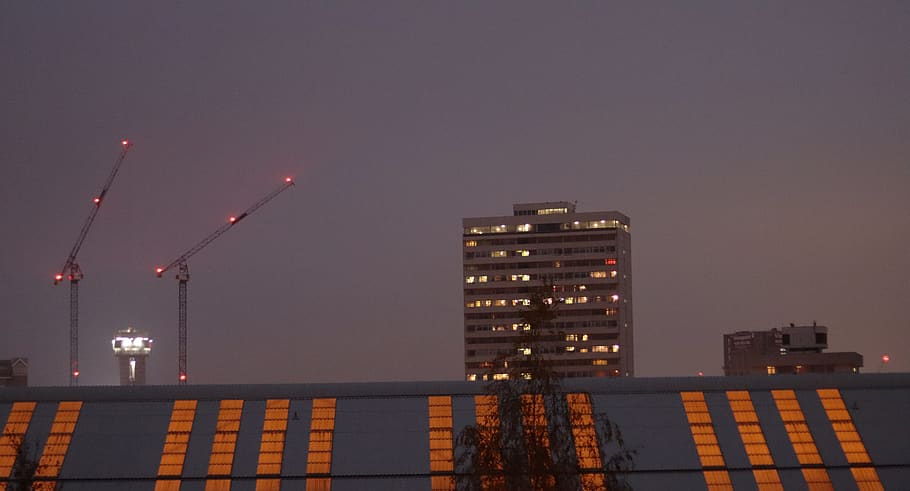 high-rise buildings, nature, outdoors, office building, clapham HD wallpaper