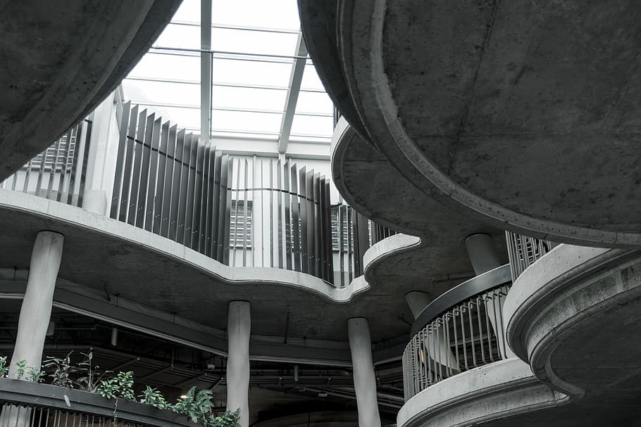 building, architecture, window, skylight, handrail, banister HD wallpaper