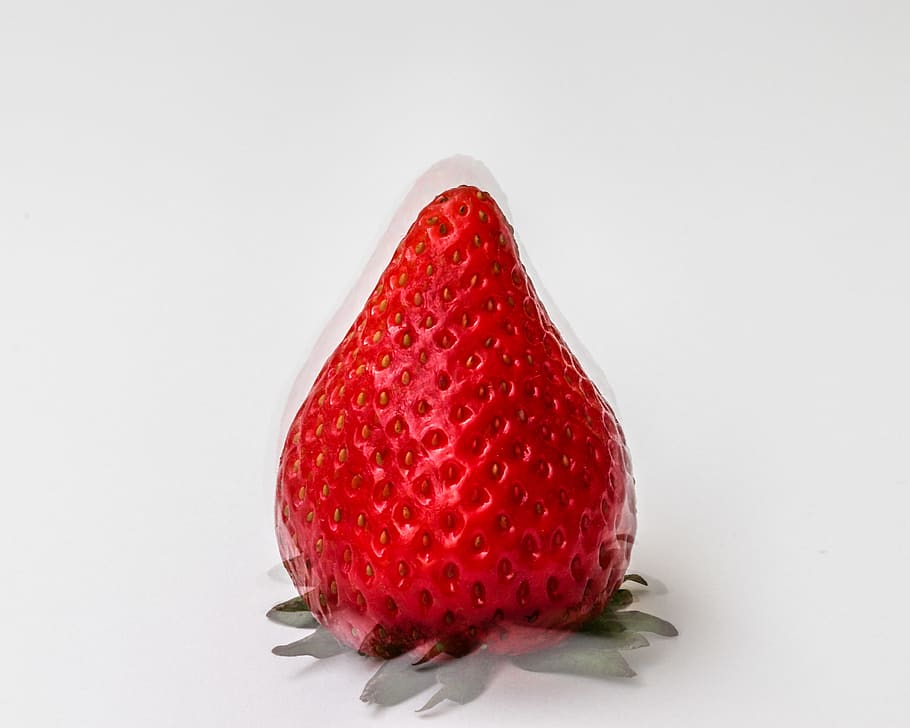 strawberry fruit on white background, food, plant, dish, meal HD wallpaper