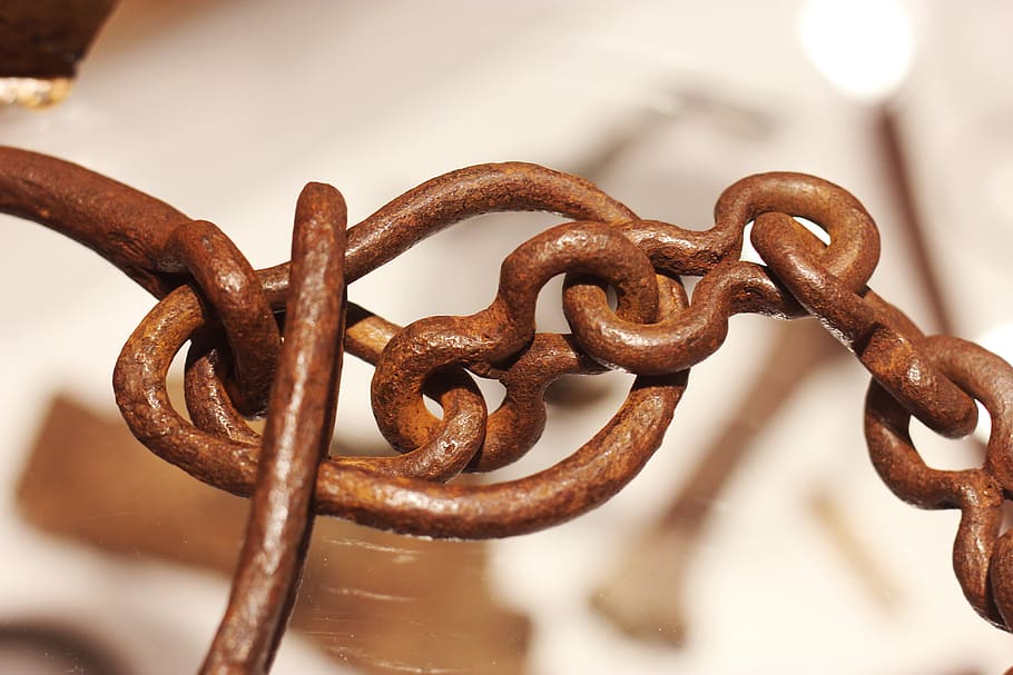 rusty, chain, metal, old, iron, rusted, connection, texture HD wallpaper