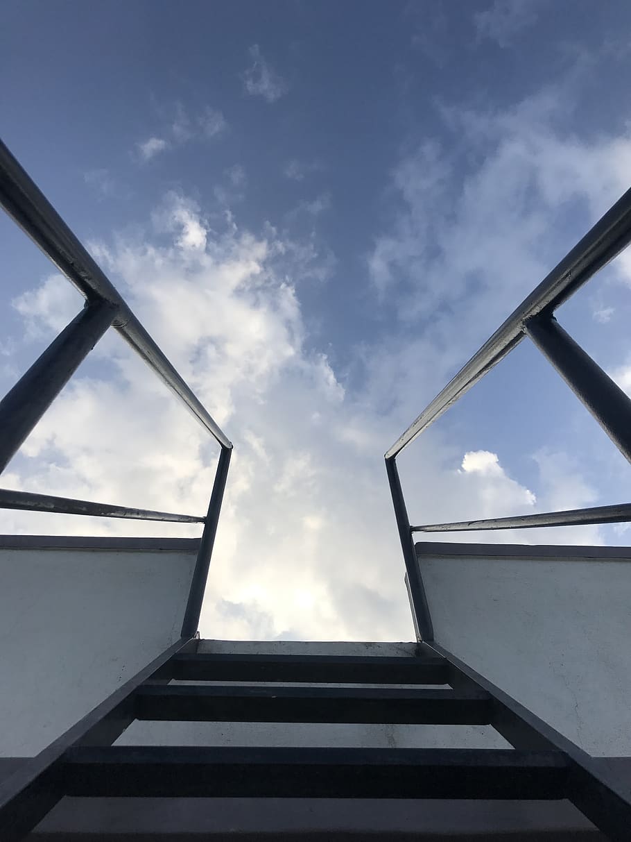 india, bengaluru, white building, cloud, sky, iphone7, blue, HD wallpaper