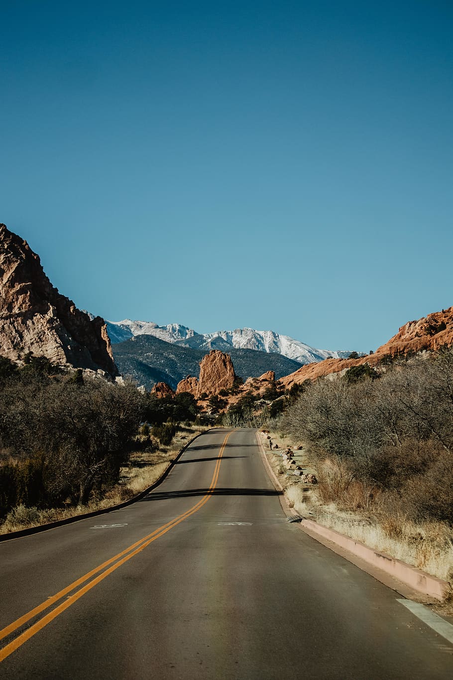 empty road pavement, way, highway, asphalt, tarmac, colorado HD wallpaper