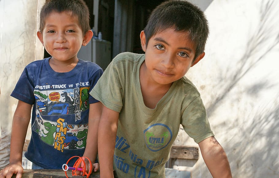 two boy smiling during daytime, people, person, human, honduras, HD wallpaper