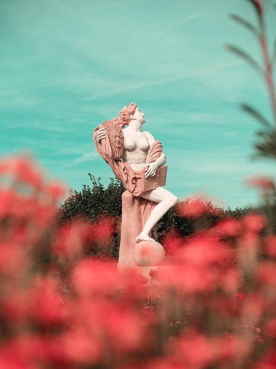 hannover, statue, antique, human, white, plant, one person HD wallpaper