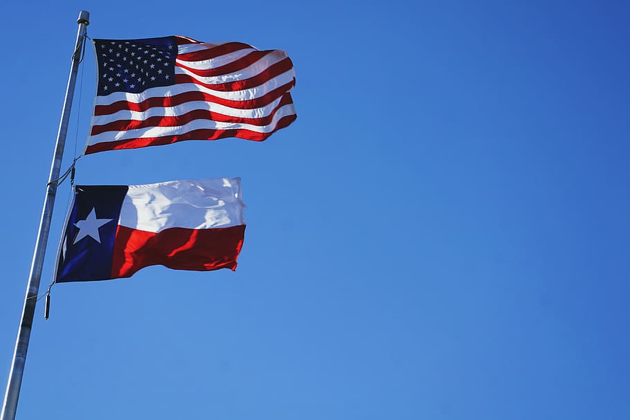 flag, usa, america, texas, tx, flagpole, wind, patriotic, july 4th