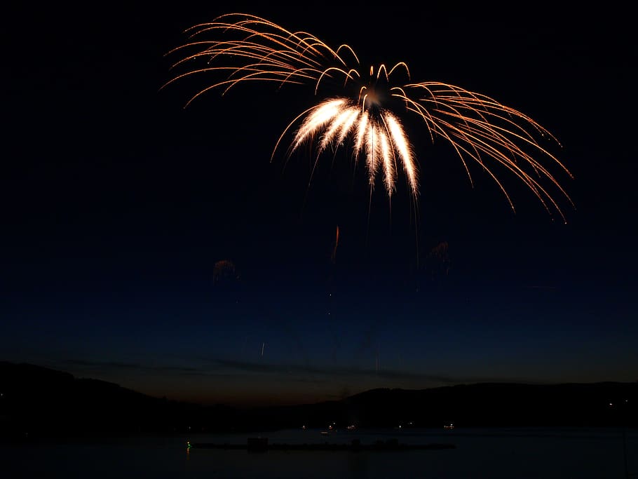 Aerial Photography of Fireworks Display during Night Time, celebration HD wallpaper