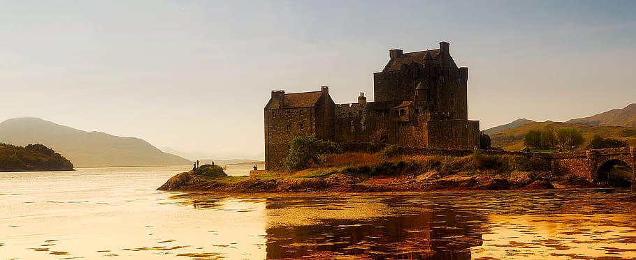 Bricked Building Near Body of Water, ancient, architecture, attractions HD wallpaper