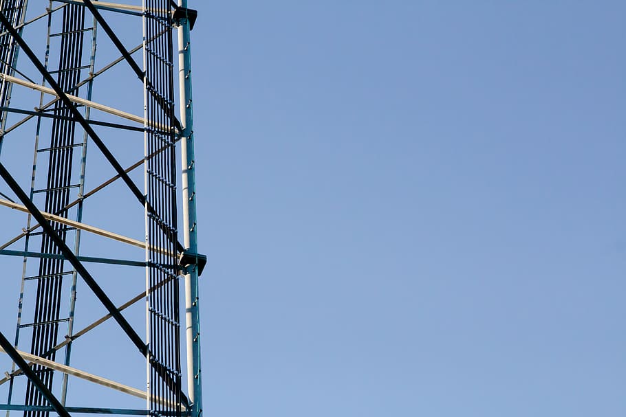 sky, clear sky, blue, built structure, architecture, low angle view HD wallpaper