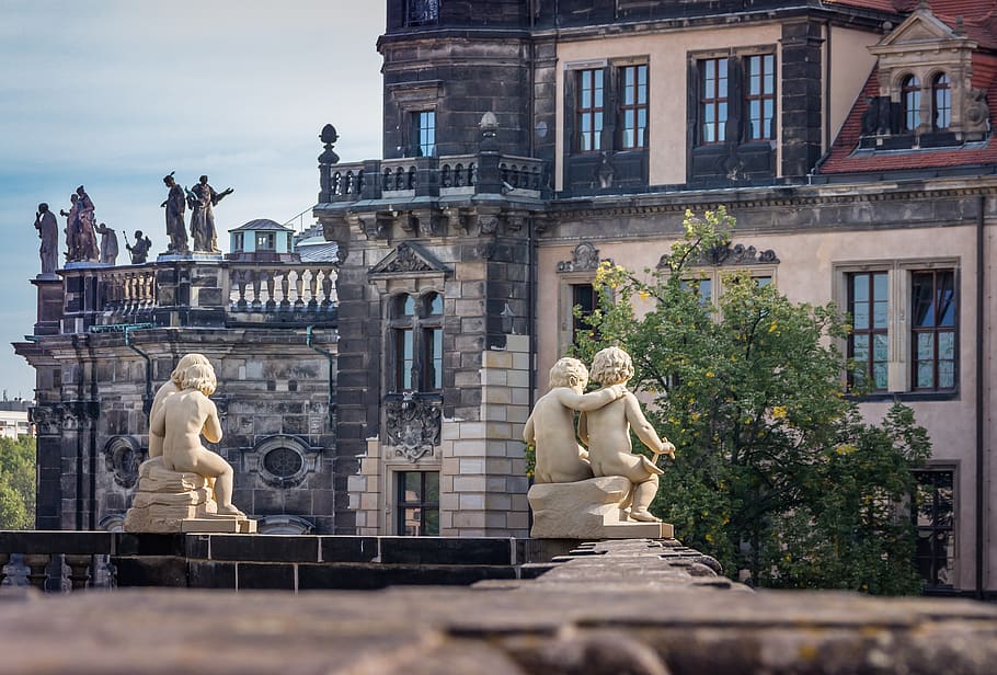 dresden, lanterns, architecture, old, lighting, building, street lamp HD wallpaper
