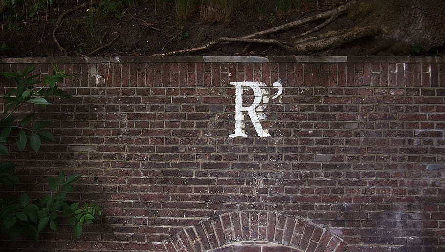 brown concrete bricks, brick wall, communication, text, no people HD wallpaper