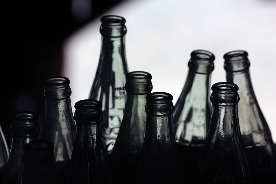 bottles, closeup, soda, indoors, still life, no people, close-up HD wallpaper