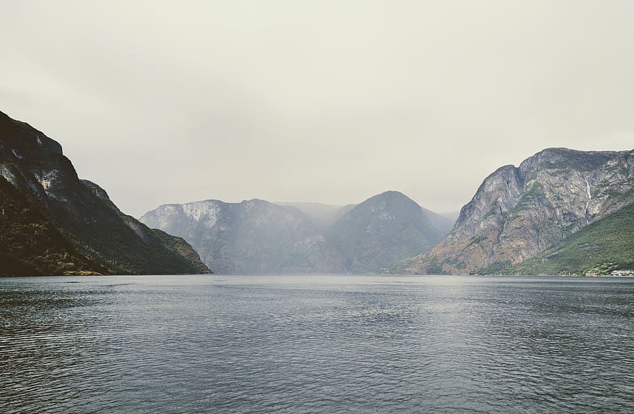 norway, aurland, mountain, water, beauty in nature, scenics - nature HD wallpaper