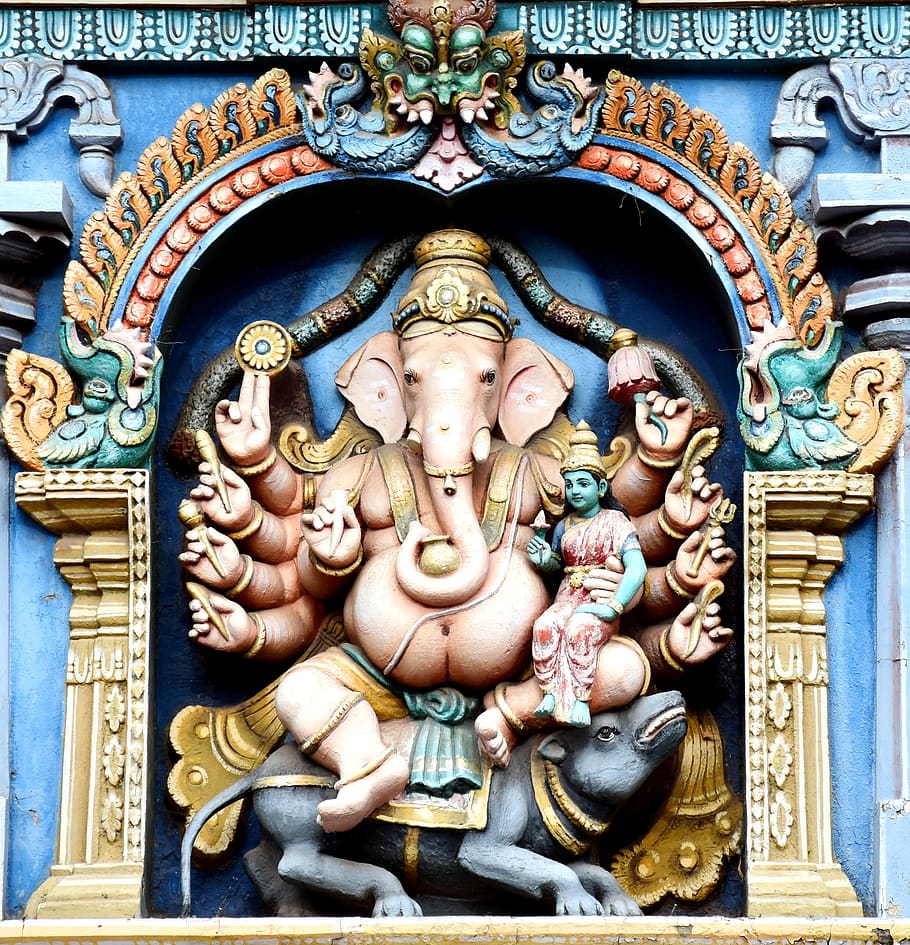 Elephant With Multiple Hands Picture, ancient, art, belief, buddha