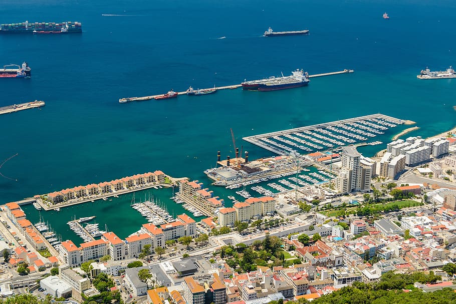 high-rise buildings, water, nautical vessel, architecture, transportation HD wallpaper