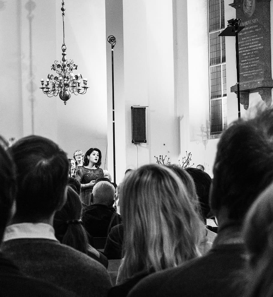 person, human, audience, crowd, interior design, indoors, church HD wallpaper
