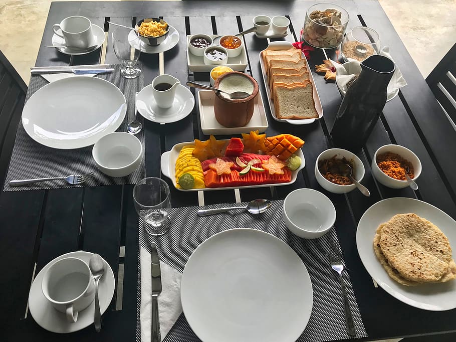 sri lanka, matara, weligama, breakfast, roti, food and drink, HD wallpaper