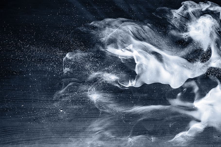 White Smoke Digital Wallpaper, art, backdrop, background, black HD wallpaper
