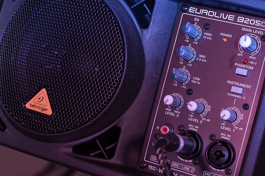 Eurolive B205d, amplifier, close-up, control, electronics, equipment HD wallpaper