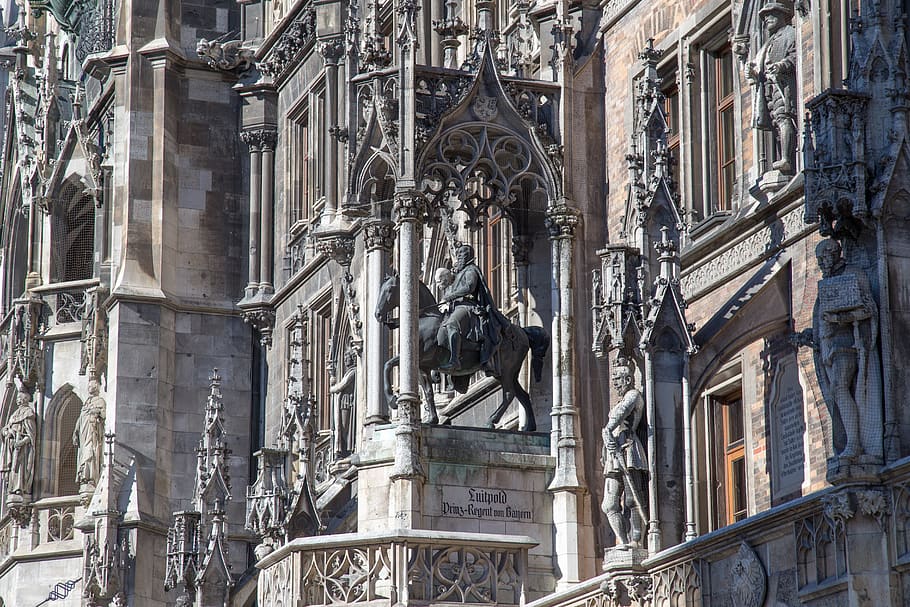 gray statue, monument, horse, mammal, animal, art, sculpture HD wallpaper